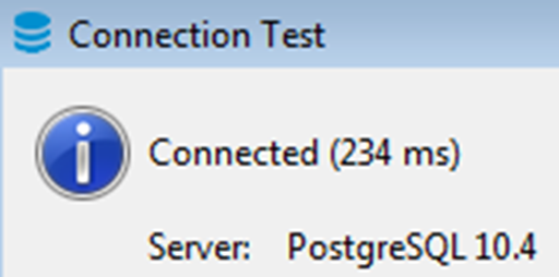 Successful authentication to Postgres.